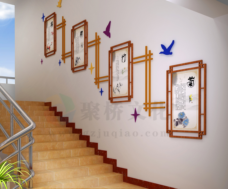 学校教学楼楼梯文化设计