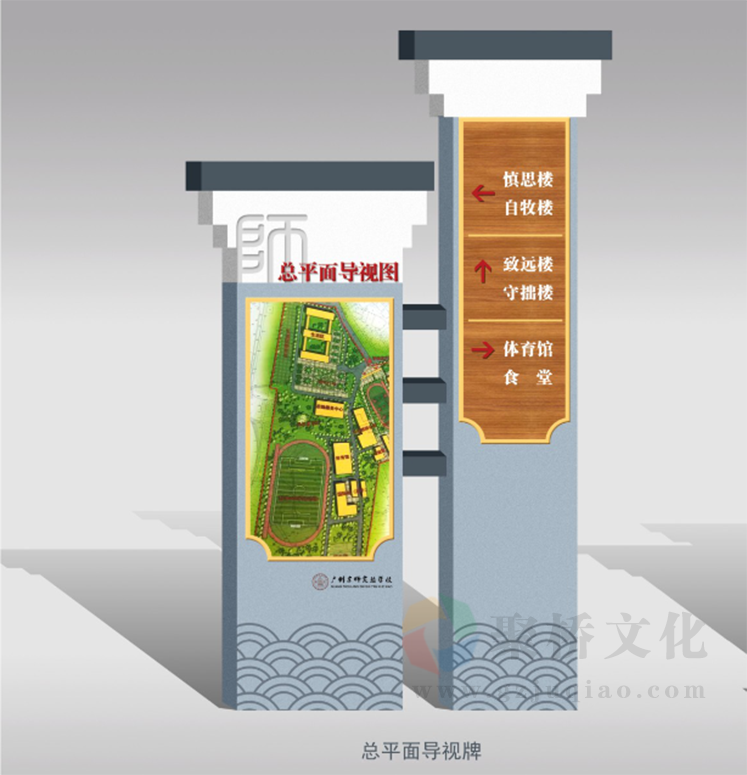 京狮实验学校导视系统设计