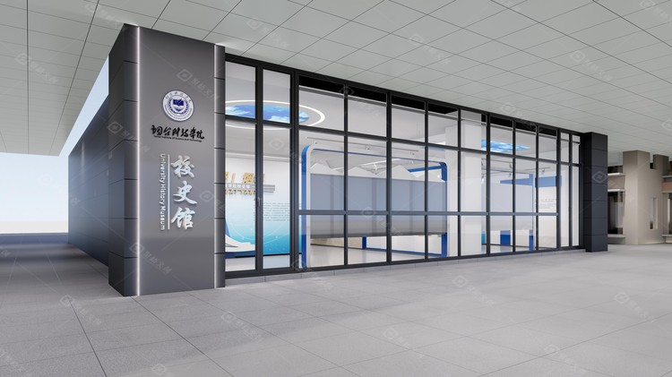 烟台科技学院校史馆入口设计效果图