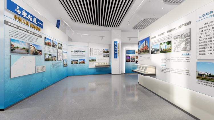 烟台科技学院校史馆多媒体互动区设计效果图